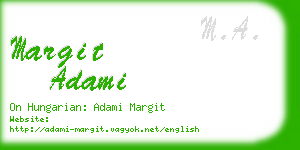 margit adami business card